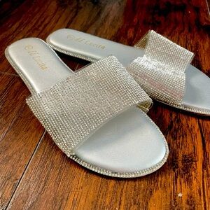 Silver Rhinestone Sandals